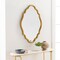 Tiwari Home 36" Gold Hand Painted Wood Framed Beveled Oval Wall Mirror
